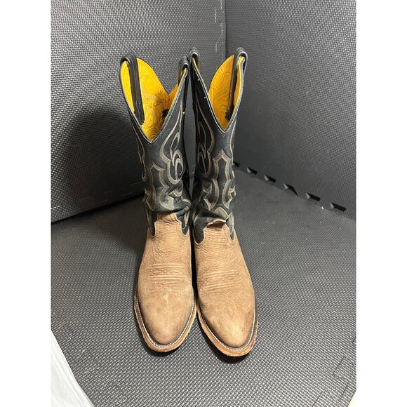 VINTAGE‎ NOCONA BROWN WESTERN COWBOY EMBROIDERED LEATHER BOOTS SIZE 6 C Womens - Picture 2 of 10